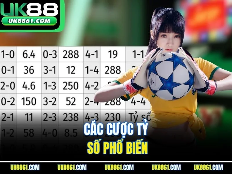 Các cược tỷ số phổ biến