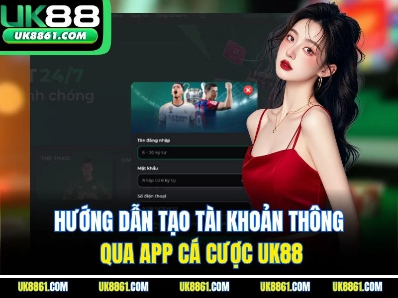Hướng dẫn tạo tài khoản thông qua app cá cược UK88